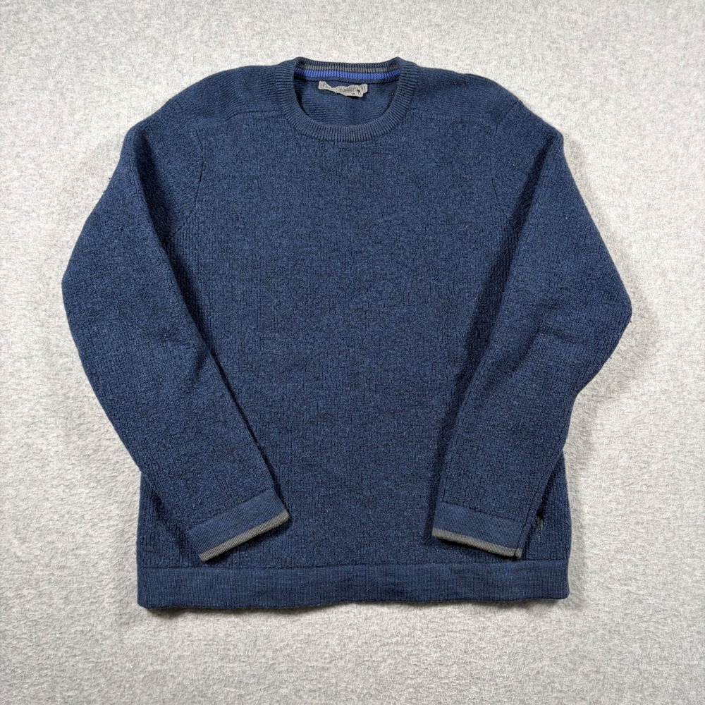 Smartwool Crewneck Sweater Womens Medium Blue 100% Merino Wool Knit Pullover